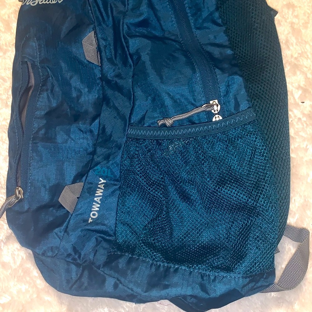 🎁Like New UNISEX Eddie Bauer Blue Stowaway 20lb Backpack - Picture 11 of 12